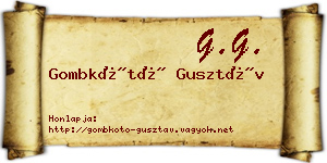 Gombkötő Gusztáv névjegykártya